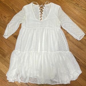 White baby doll dress